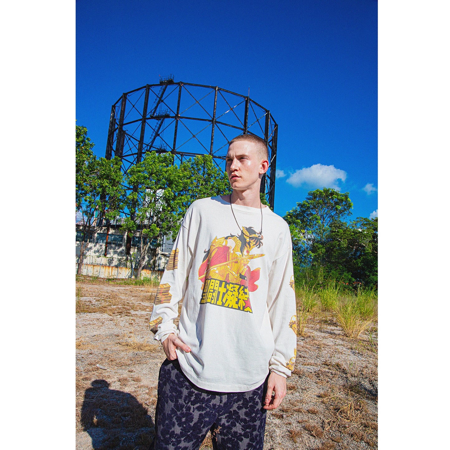 SAINT Mxxxxxx x CLOT CL_LS T-SHIRT/聖闘士 / WHITE