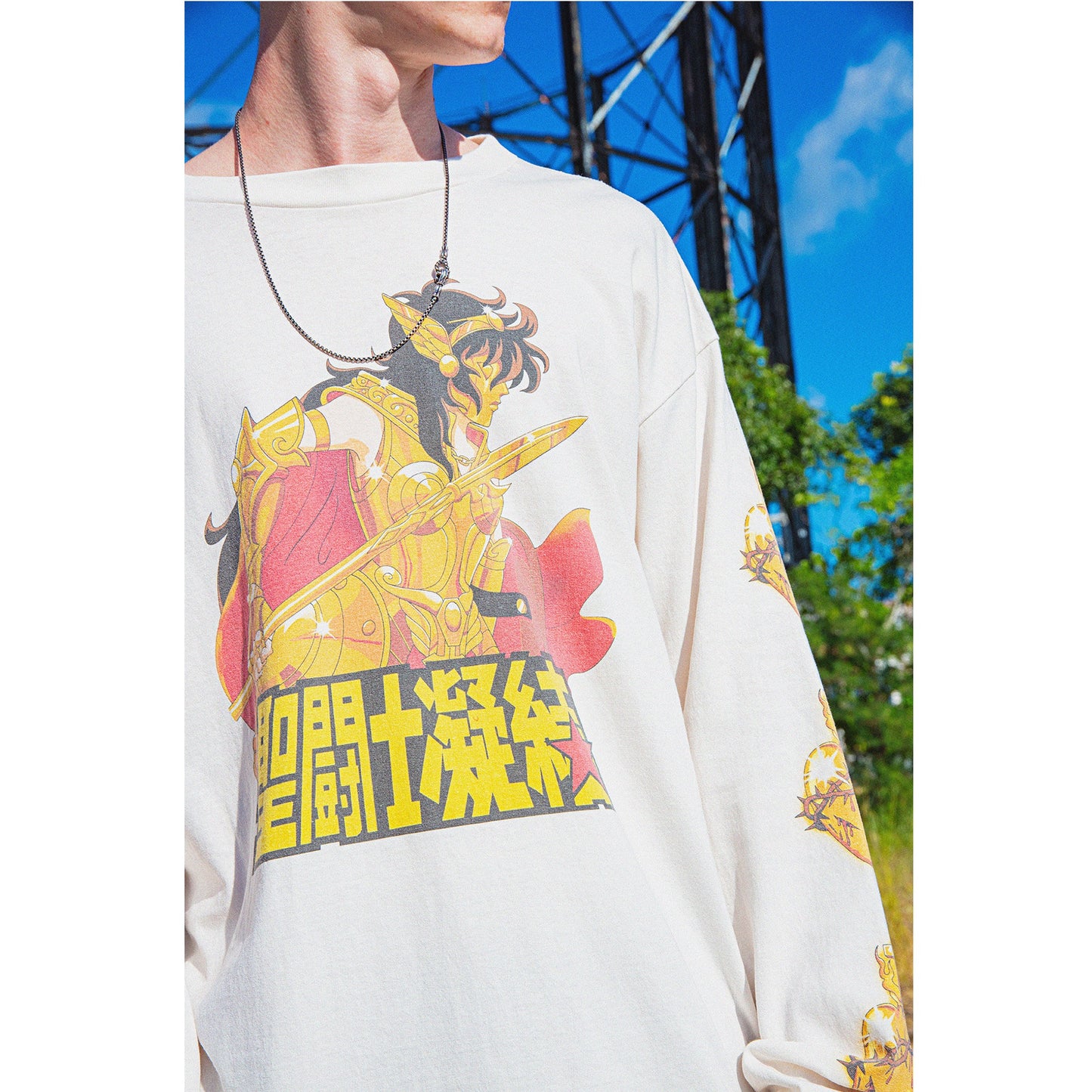SAINT Mxxxxxx x CLOT CL_LS T-SHIRT/聖闘士 / WHITE