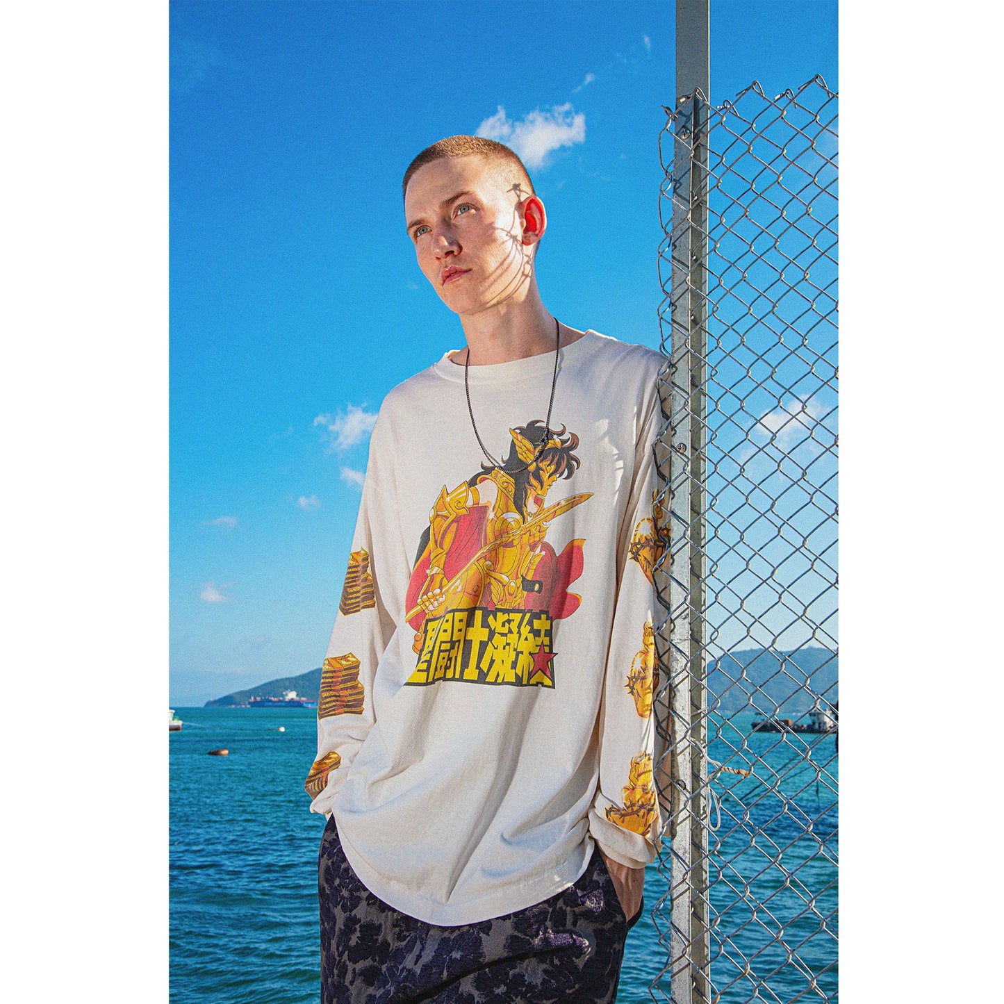 SAINT Mxxxxxx x CLOT CL_LS T-SHIRT/聖闘士 / WHITE
