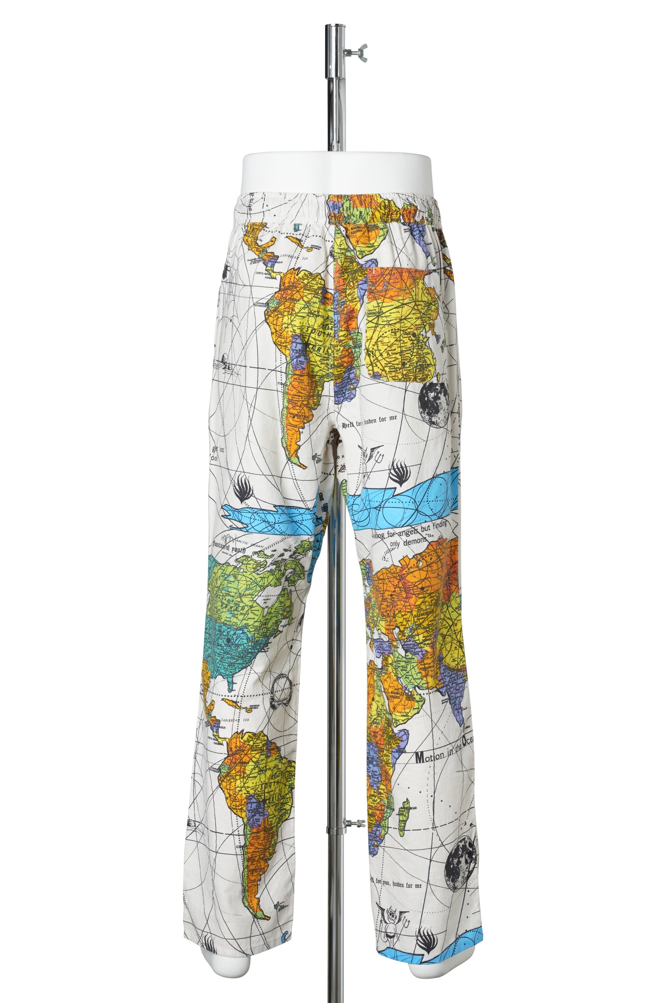 Dr.Woo DW_PAJAMA PANTS/WORLD MAP / WHITE