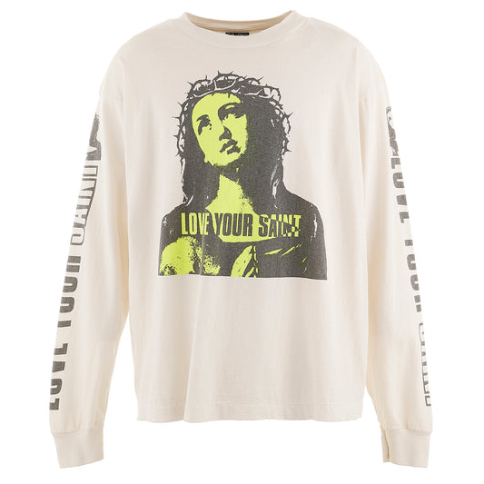 LS TEE/LOVE UR SAINT / WHITE