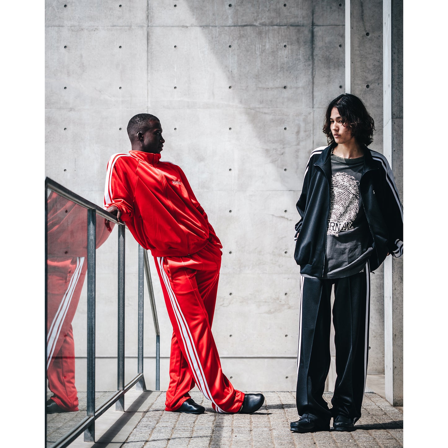 TRACK PANTS/SAINT / BLACK