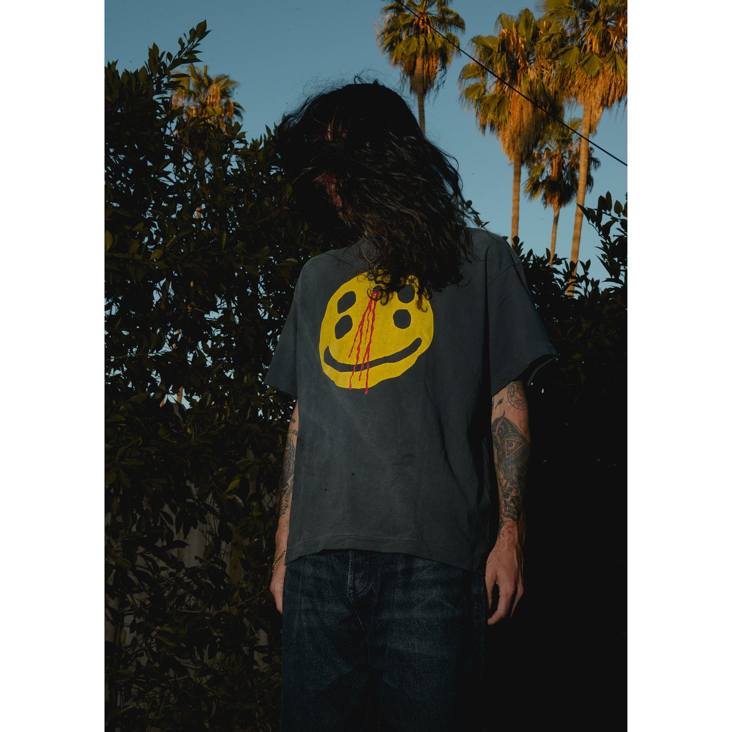 CACTUS PLANT FLEA MARKET CP_SS TEE/SMILE / BLACK