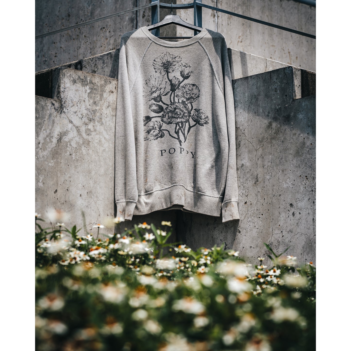 CREW SWT/FLOWER / GREY