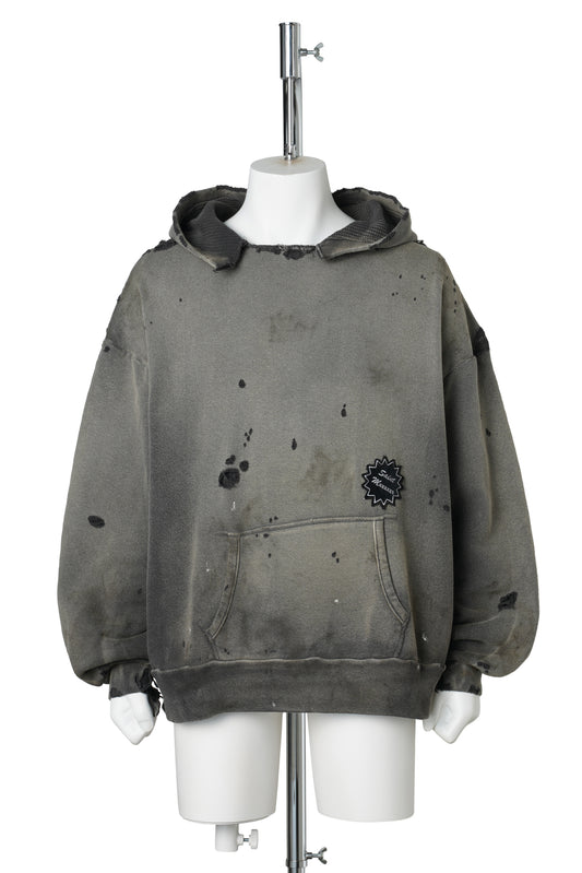HOODIE/DBL FACE / CHARCOAL