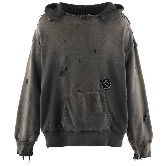 HOODIE/DBL FACE / CHARCOAL