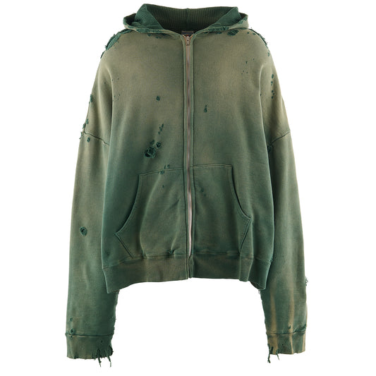 HOODIE/DBL-FC ZIP / GREEN