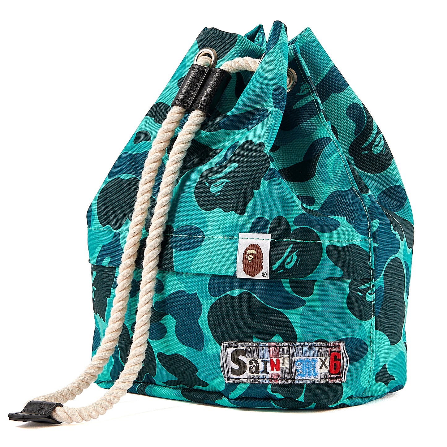 A BATHING APE® AP_ROPE SNAP BAG / BLACK CAMO