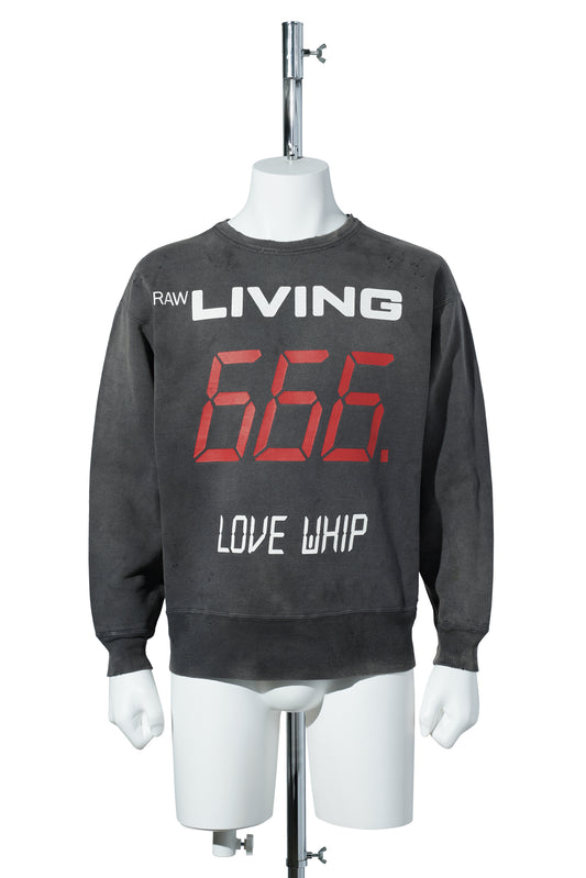 CREW NECK SWEAT/666 / BLACK