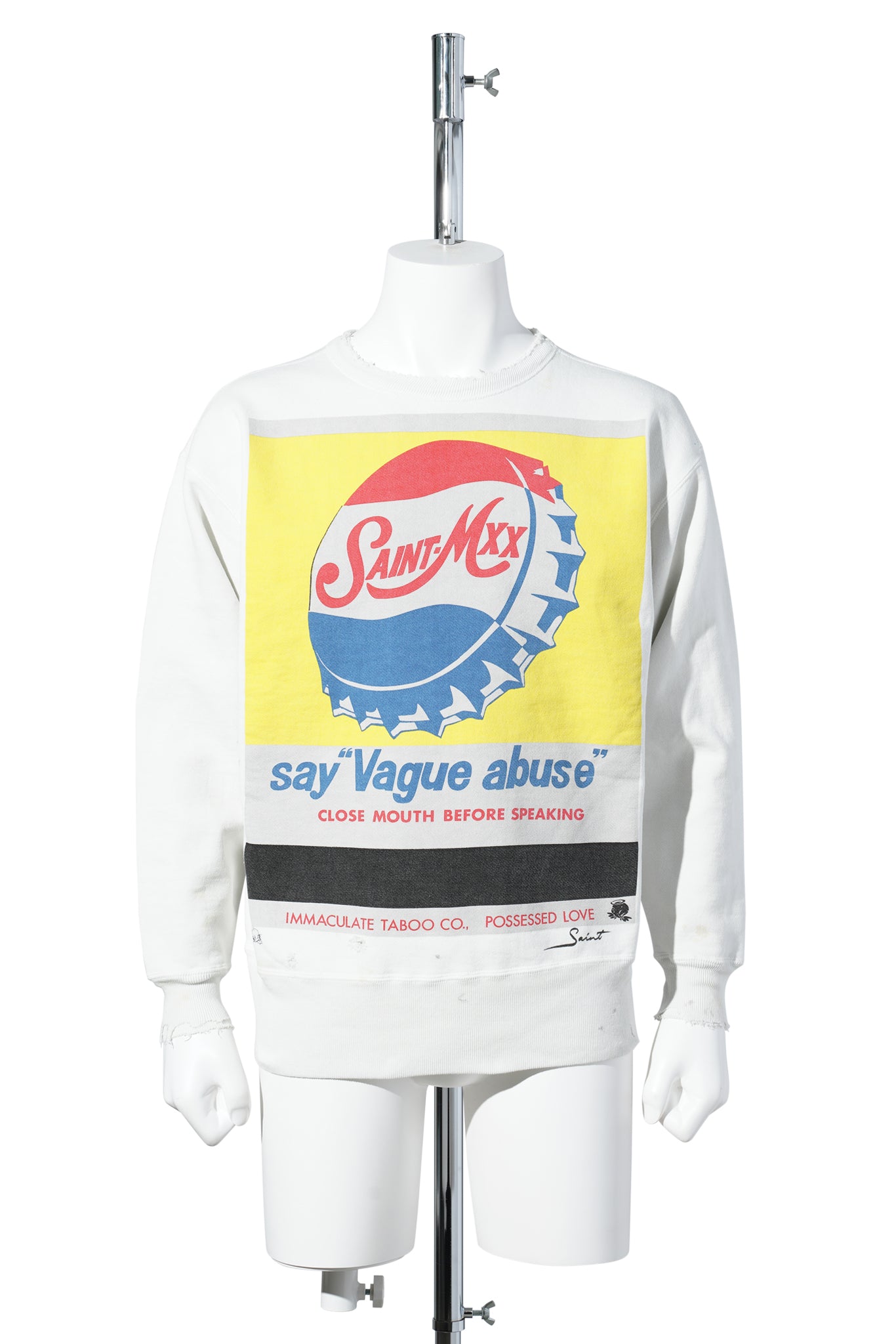 CRW NECK SWT/VAGUE ABUSE / WHITE