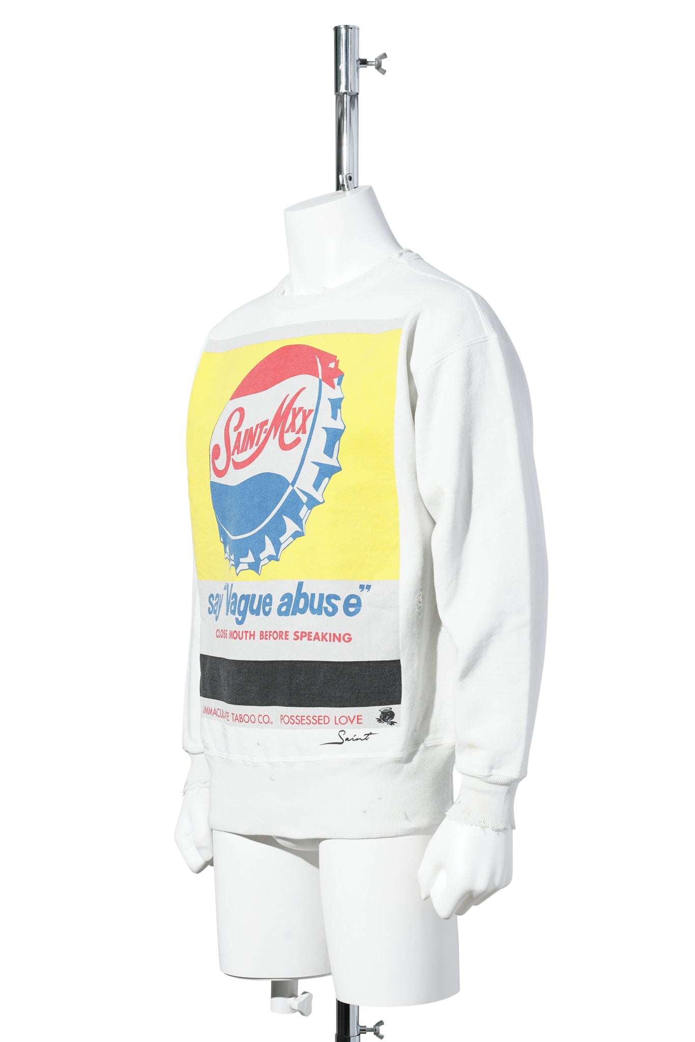 CRW NECK SWT/VAGUE ABUSE / WHITE