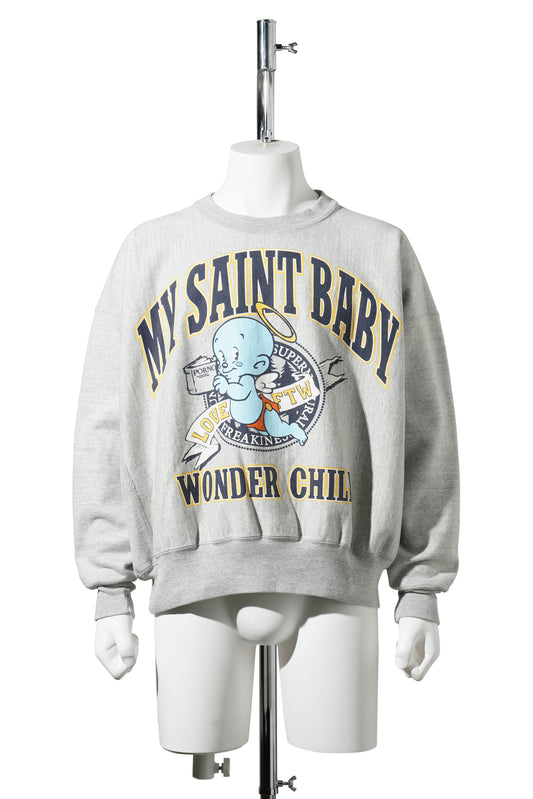 CRW NECK SWT/BABY MICAHEL / GRAY