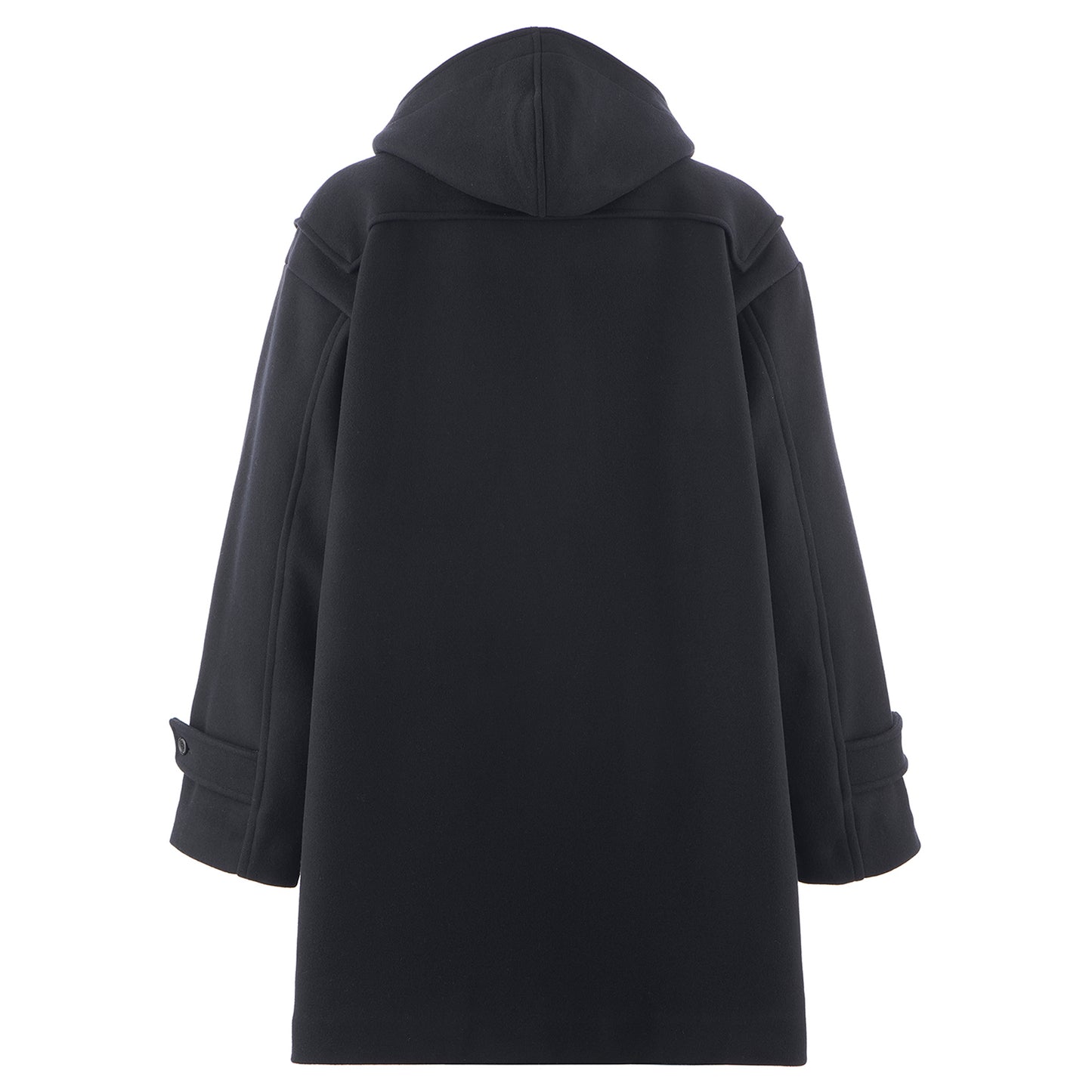 DUFFLE COAT/HOODED / BLACK