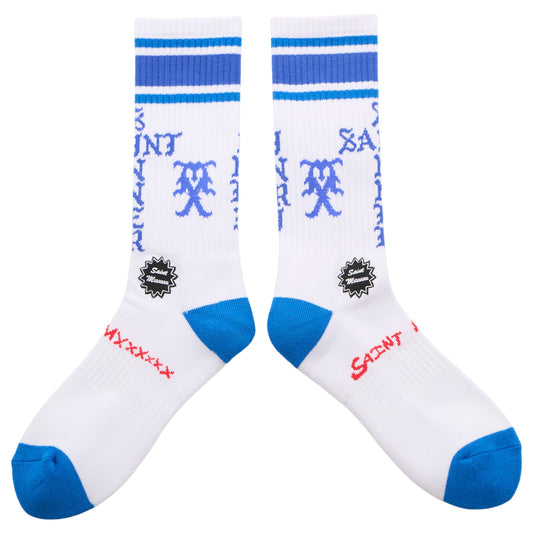 SOCKS/SINNER / WHITE+BLUE