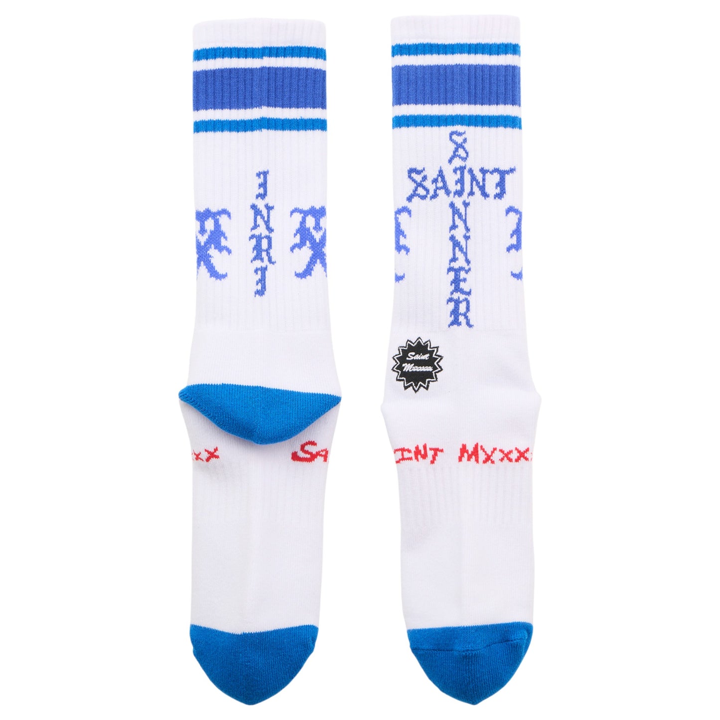 SOCKS/SINNER / WHITE+BLUE