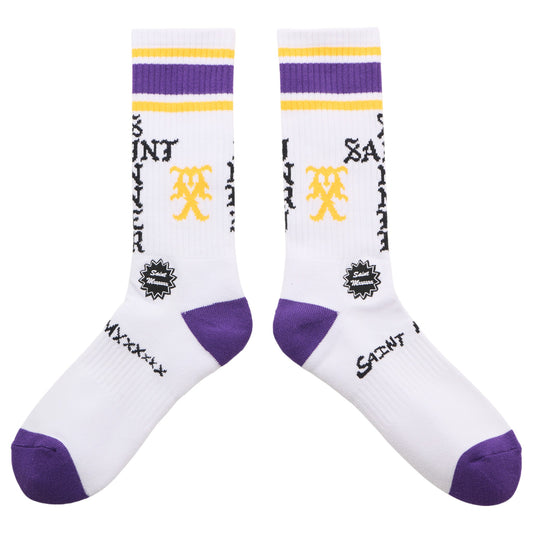 SOCKS/SINNER / WHITE+PURPLE