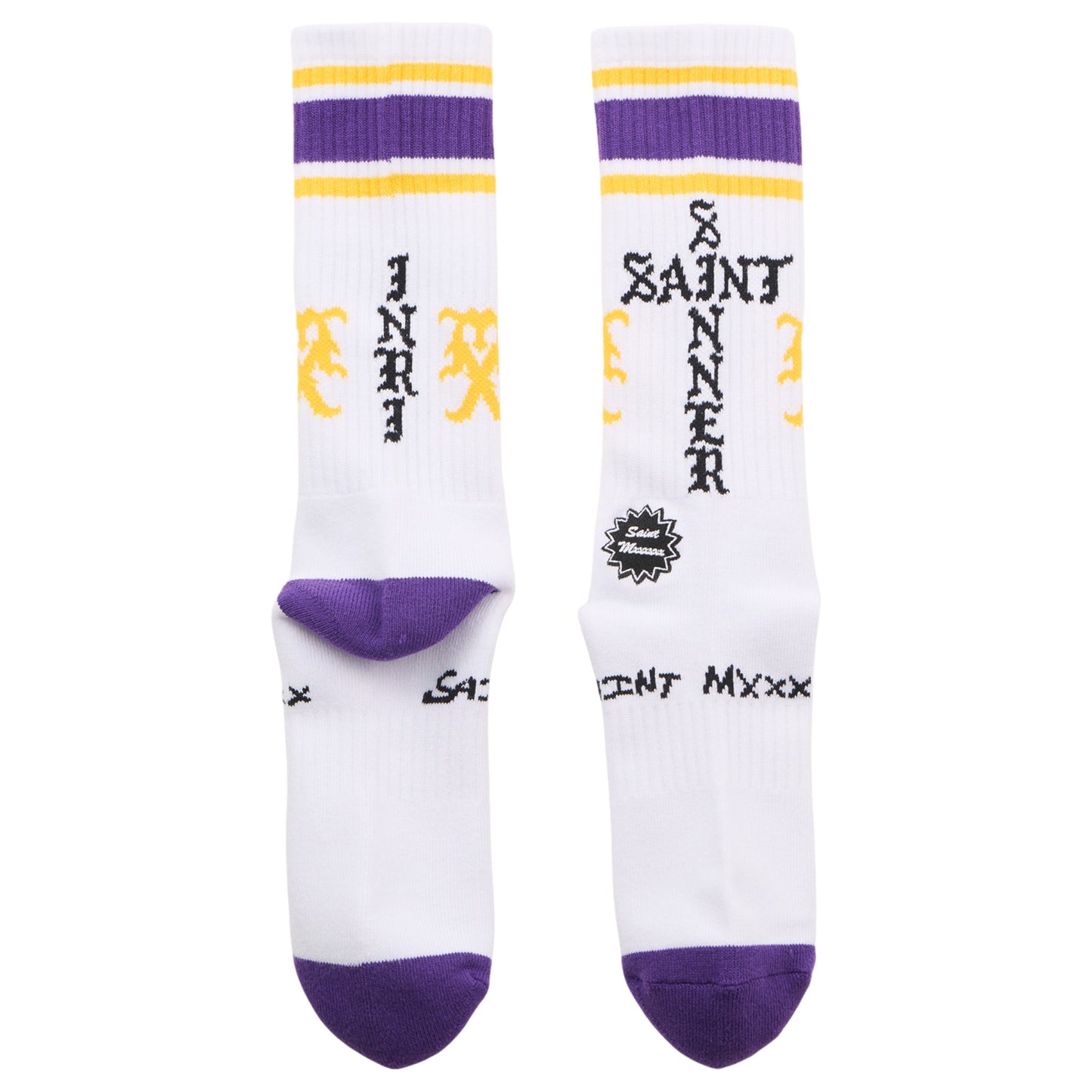 SOCKS/SINNER / WHITE+PURPLE