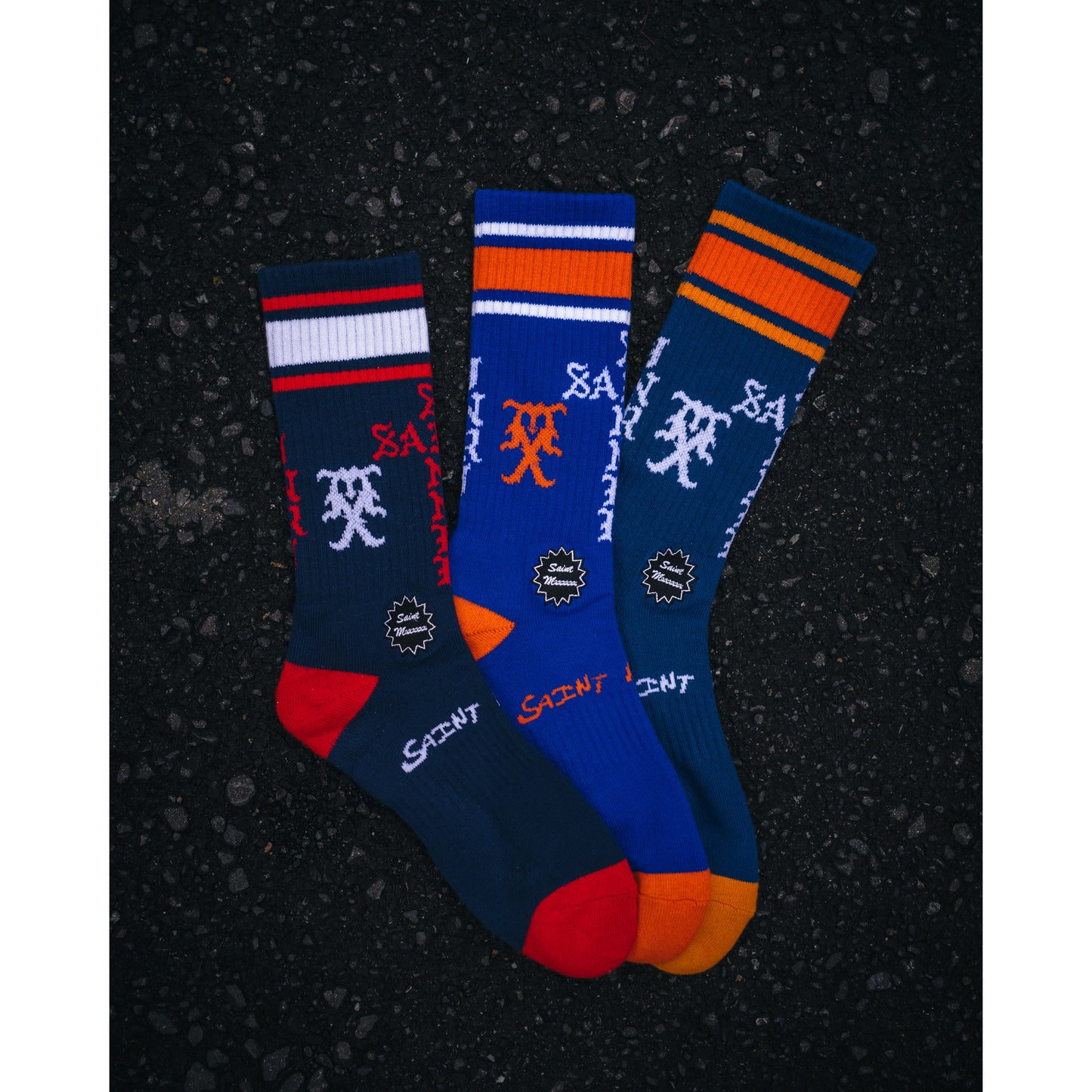 SOCKS/SINNER / BLUE+ORANGE