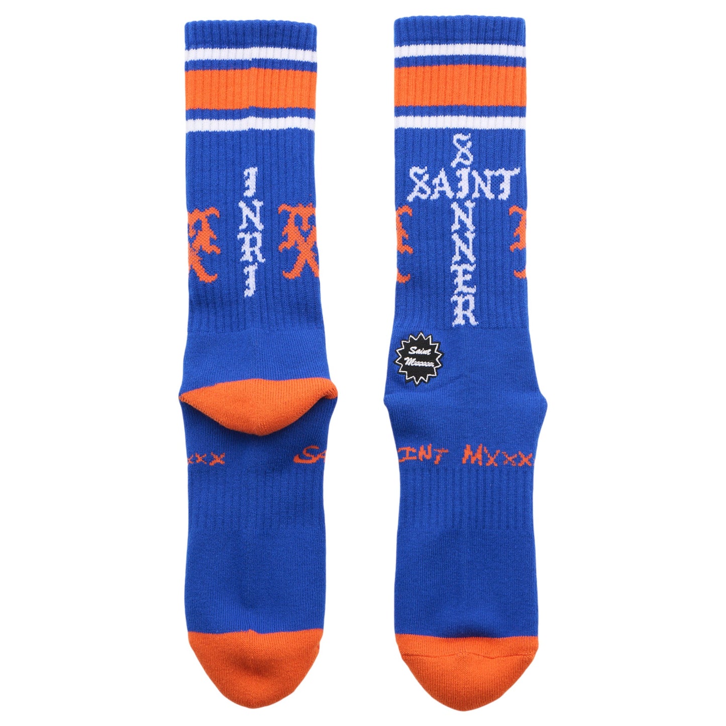 SOCKS/SINNER / BLUE+ORANGE+WHITE