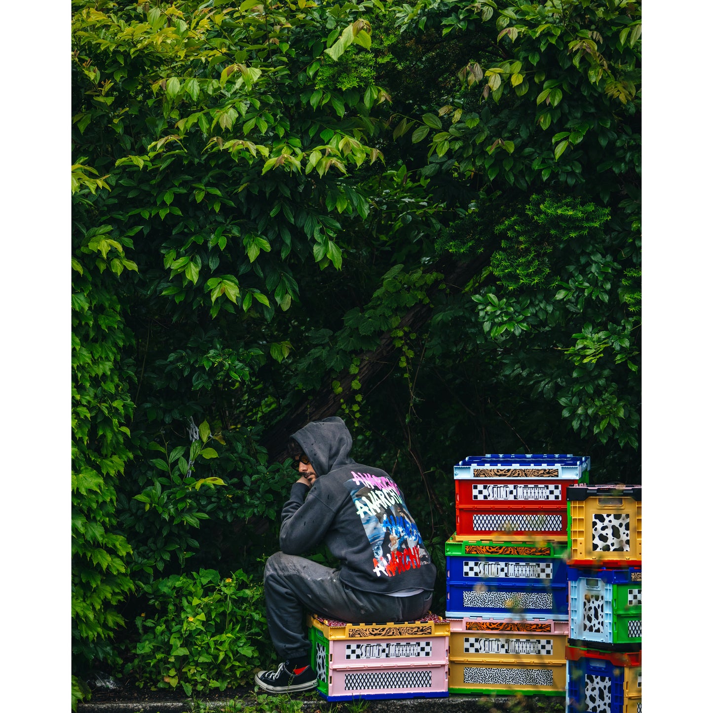 HOODIE/ANARCHY / BLACK