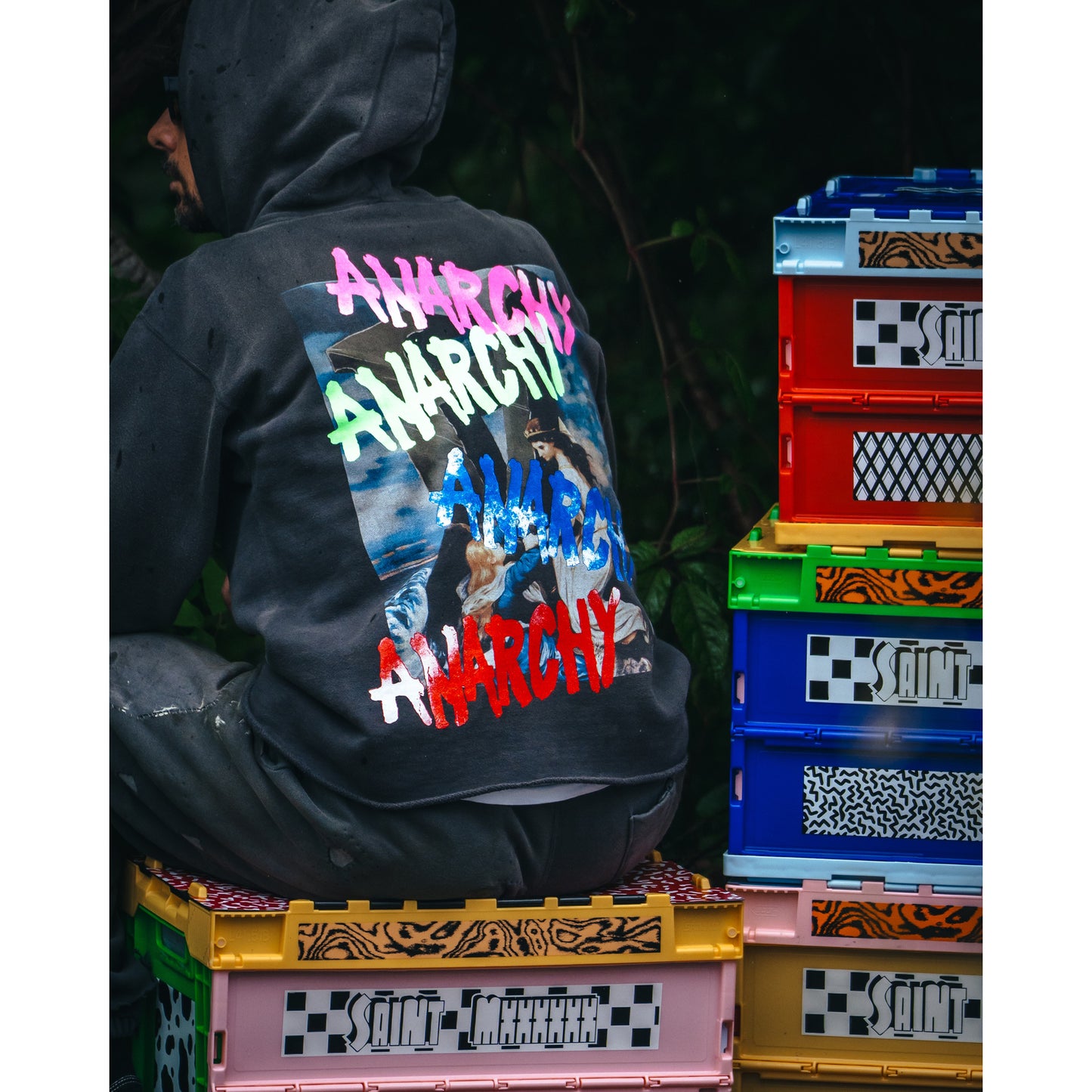 HOODIE/ANARCHY / BLACK