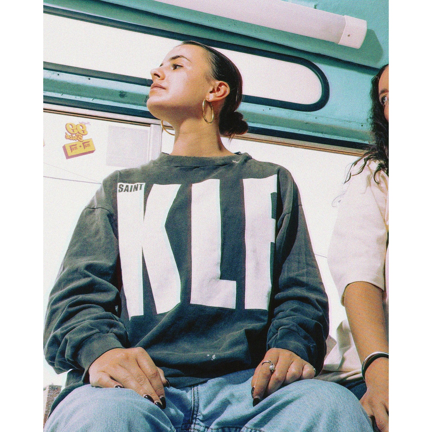 SAINT Mxxxxxx x The KLF KLF_LS TEE/WHITE KLF / BLACK