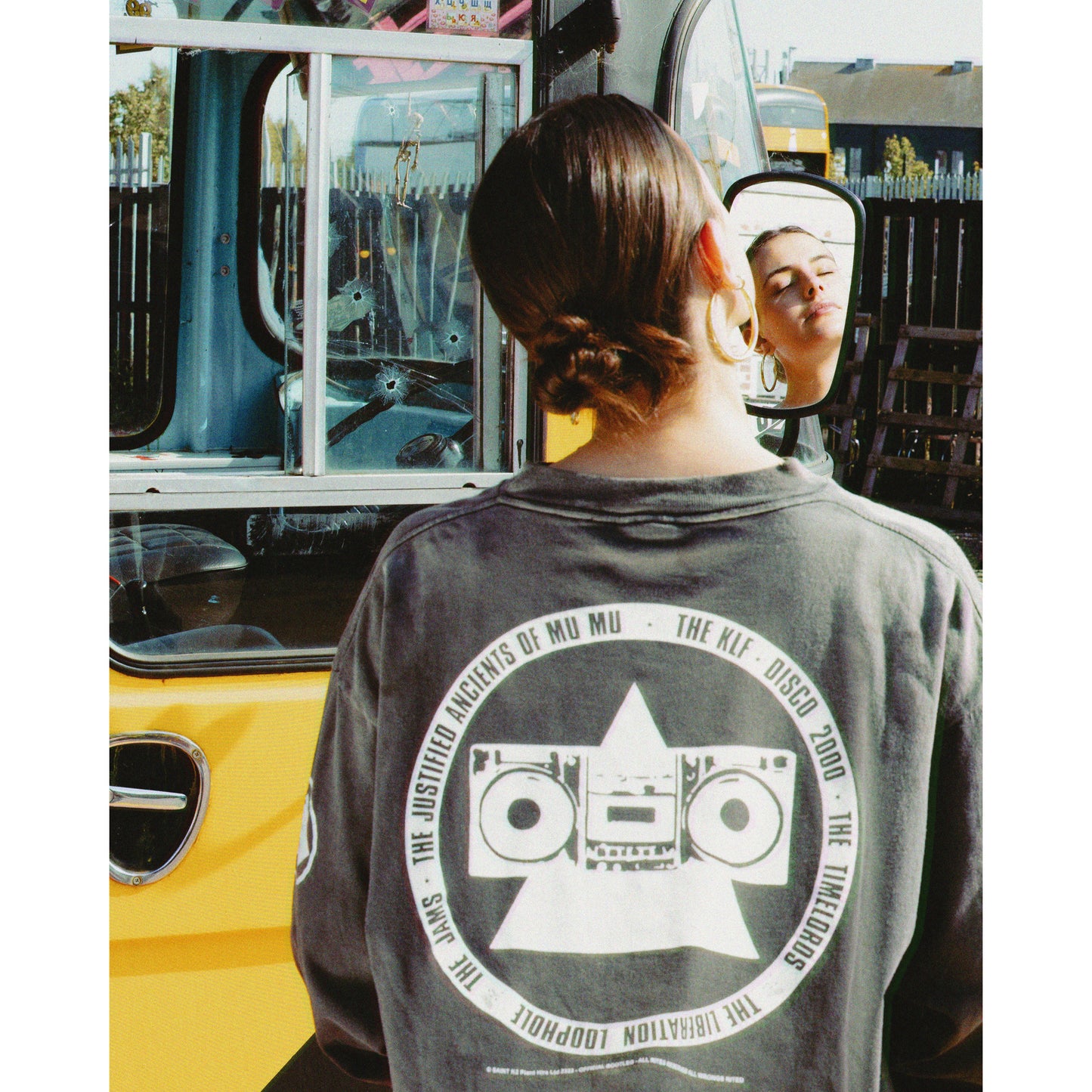 SAINT Mxxxxxx x The KLF KLF_LS TEE/WHITE KLF / BLACK