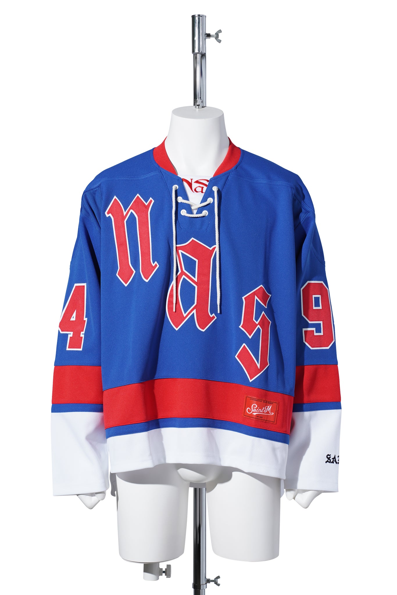 SAINT Mxxxxxx x NaS  NAS_GAME SHIRT / BLUE