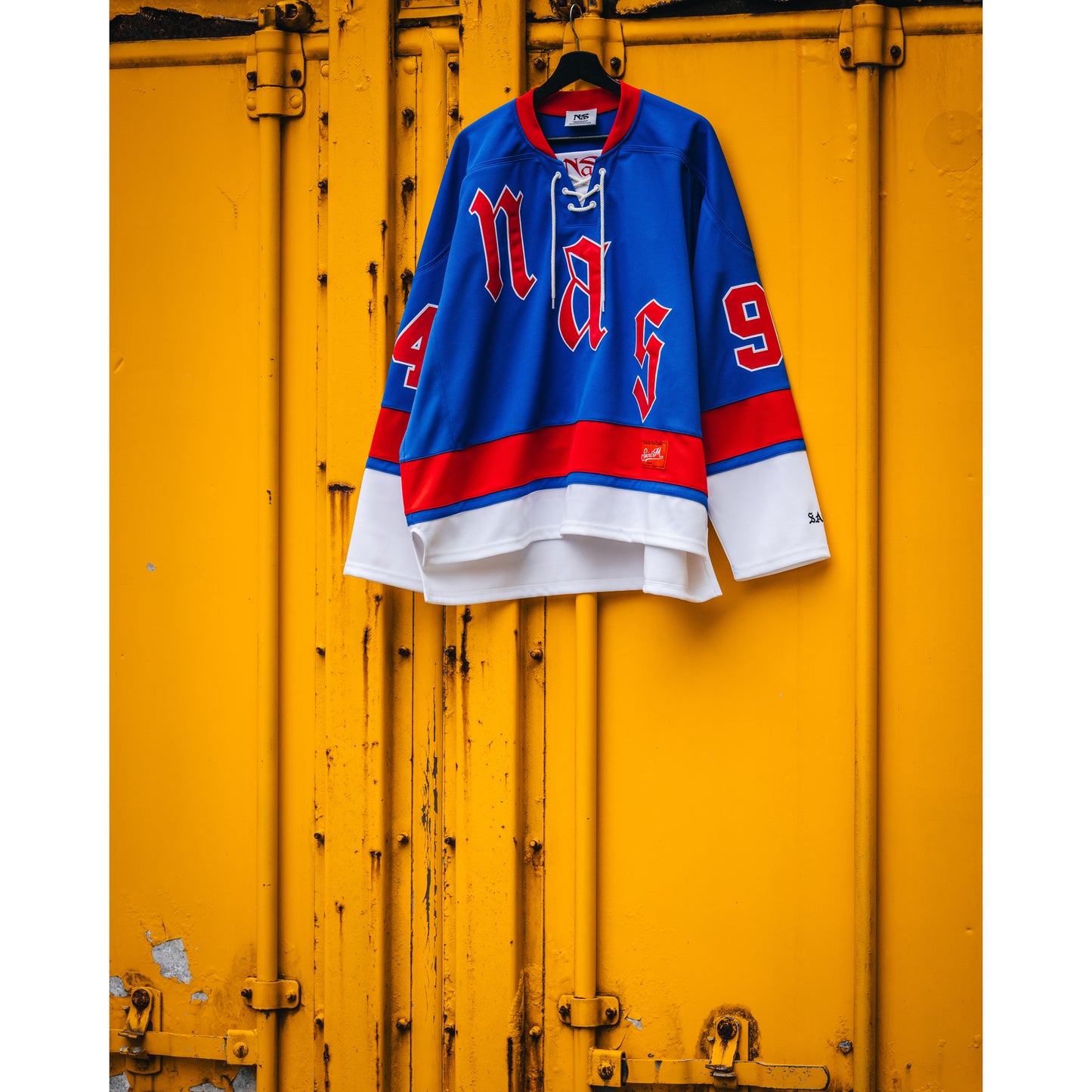 SAINT Mxxxxxx x NaS  NAS_GAME SHIRT / BLUE