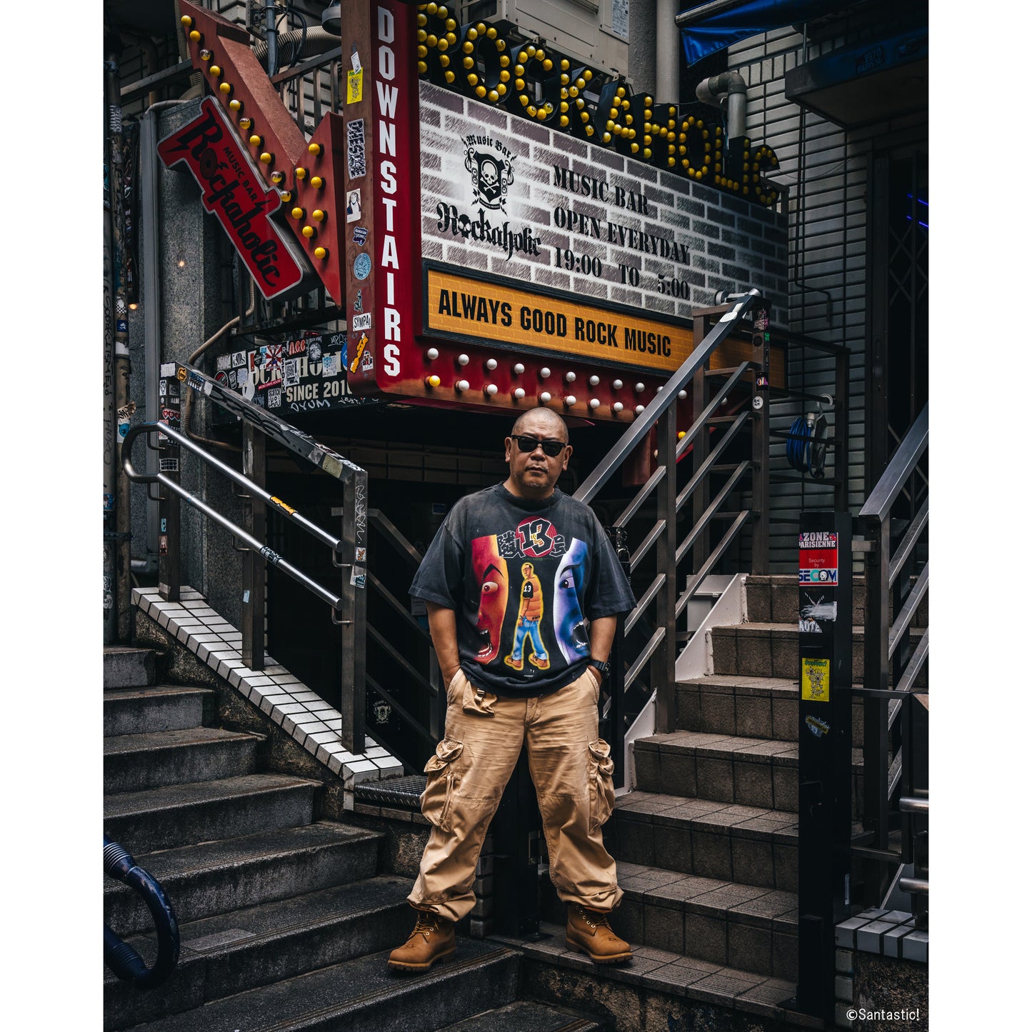 SAINT Mxxxxxx x Santastic! x GEEKS RULE GS_SS TEE/隣人13号 / BLACK