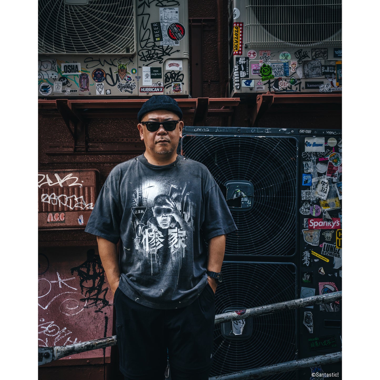 SAINT Mxxxxxx x Santastic! x GEEKS RULE GS_SS TEE/惨家-zange- / BLACK