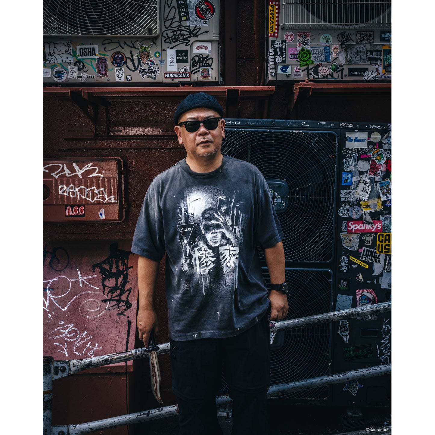SAINT Mxxxxxx x Santastic! x GEEKS RULE GS_SS TEE/惨家-zange- / BLACK