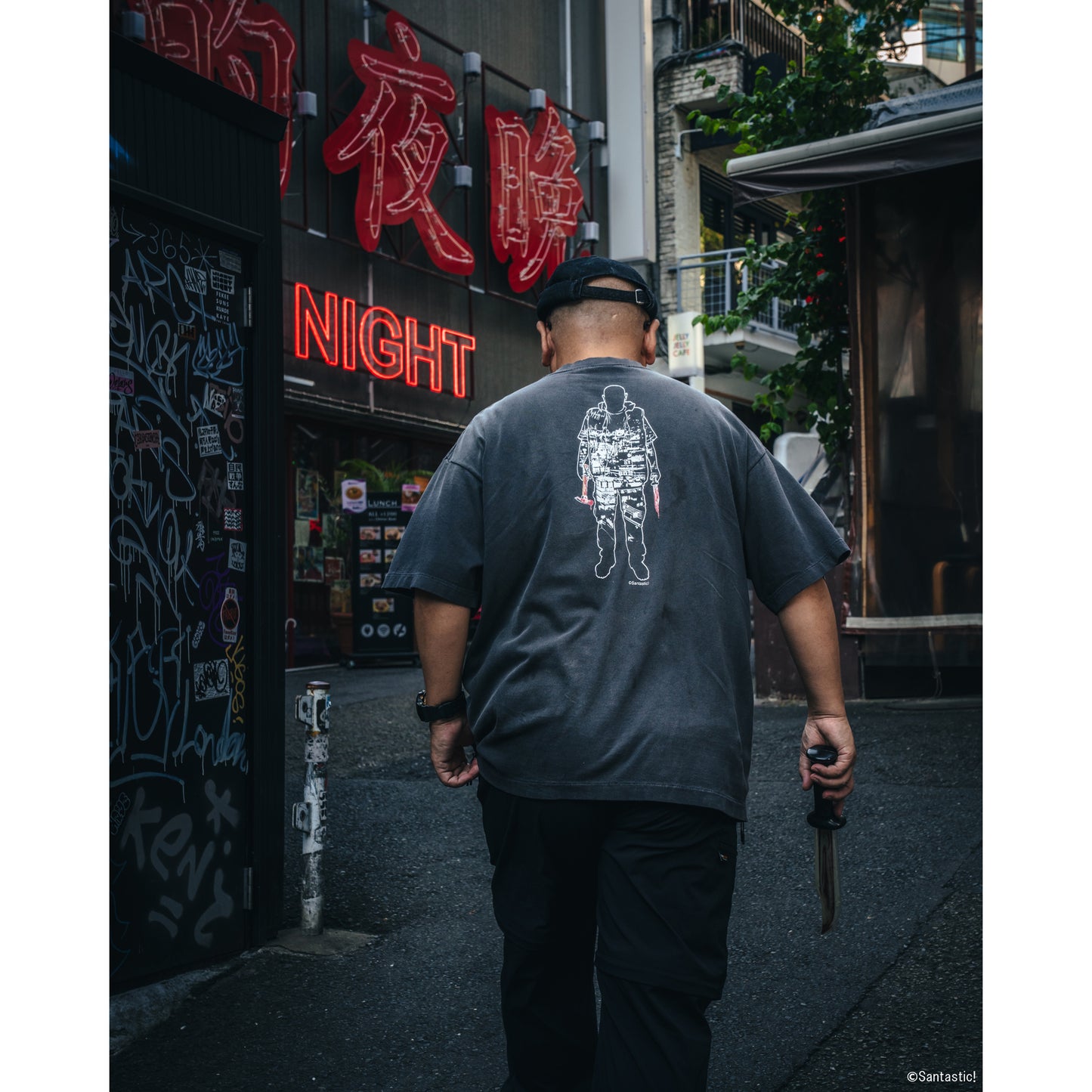SAINT Mxxxxxx x Santastic! x GEEKS RULE GS_SS TEE/惨家-zange- / BLACK
