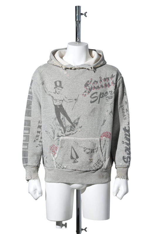 SAINT Mxxxxxx x Alexis Ross ALX_HOODIE/DRAWING / GRAY