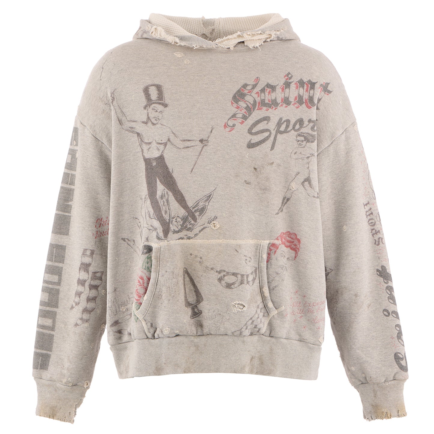 SAINT Mxxxxxx x Alexis Ross ALX_HOODIE/DRAWING / GRAY