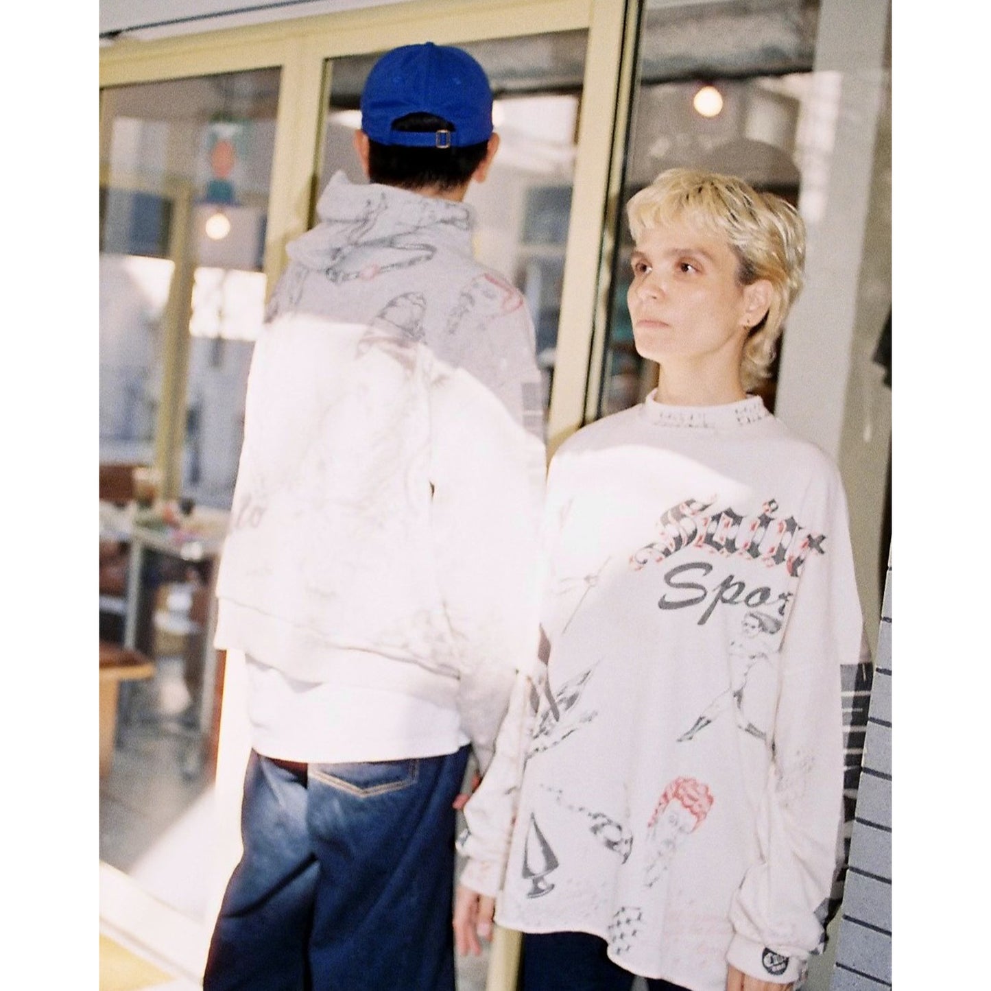 SAINT Mxxxxxx x Alexis Ross ALX_HOODIE/DRAWING / GRAY