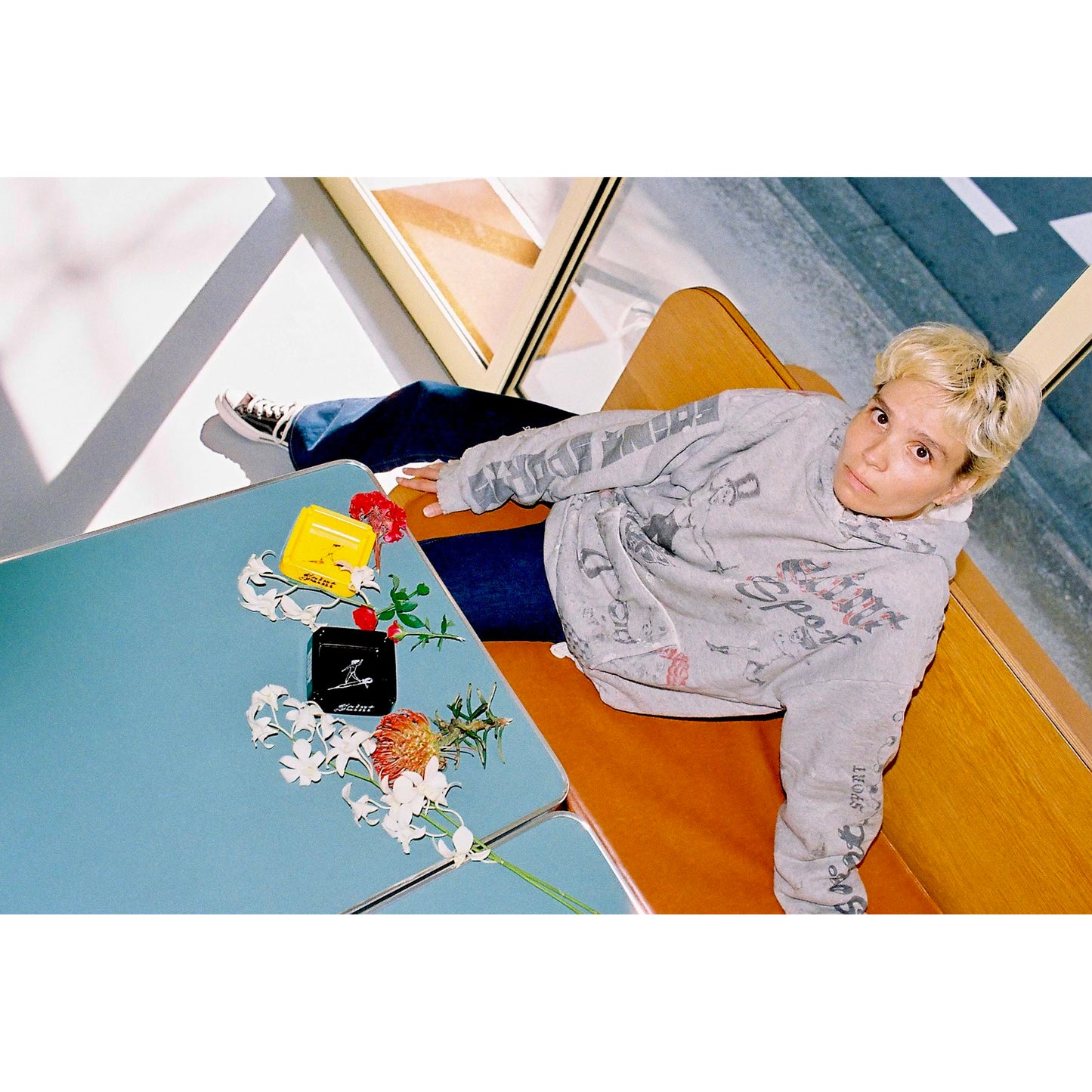 SAINT Mxxxxxx x Alexis Ross ALX_HOODIE/DRAWING / GRAY