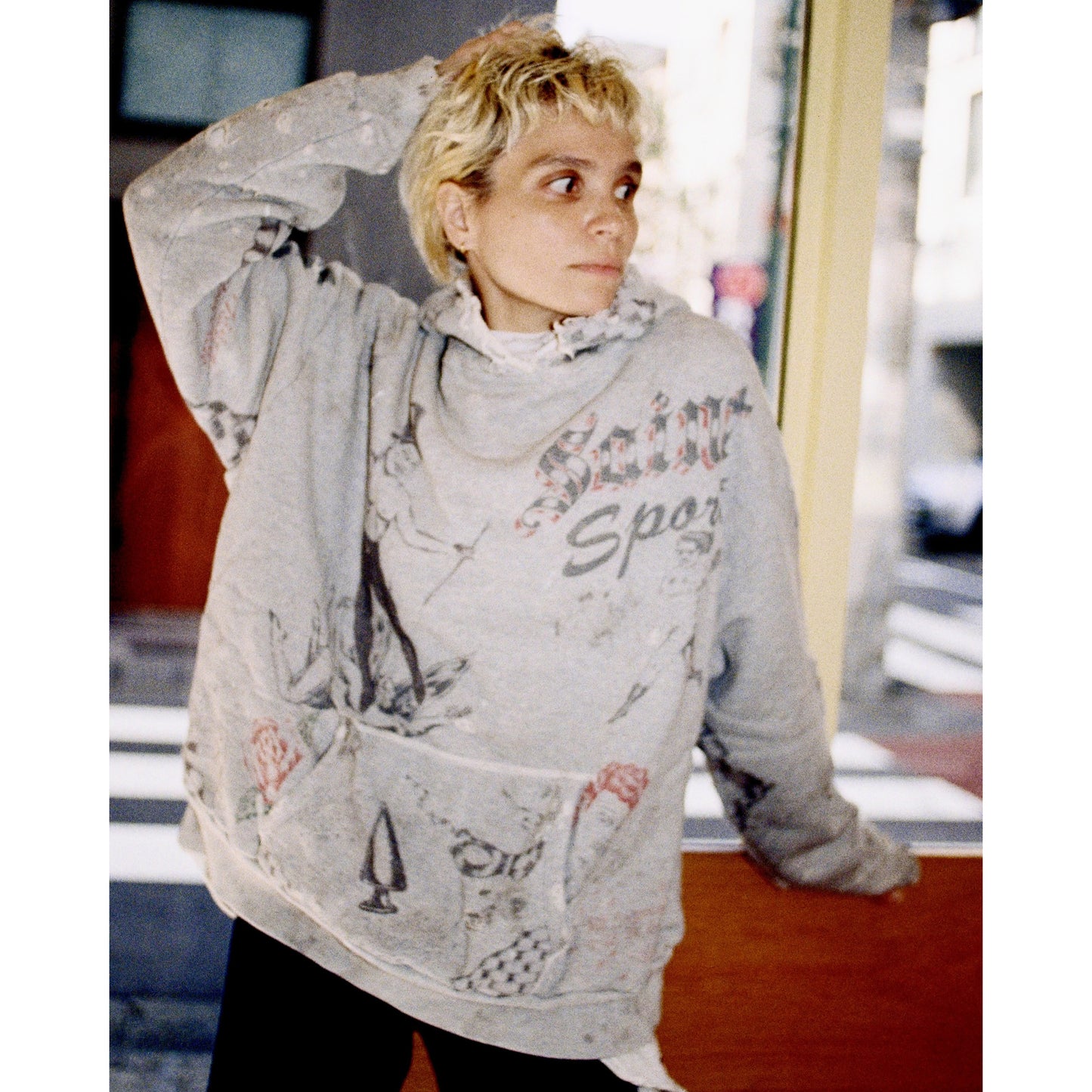 SAINT Mxxxxxx x Alexis Ross ALX_HOODIE/DRAWING / GRAY