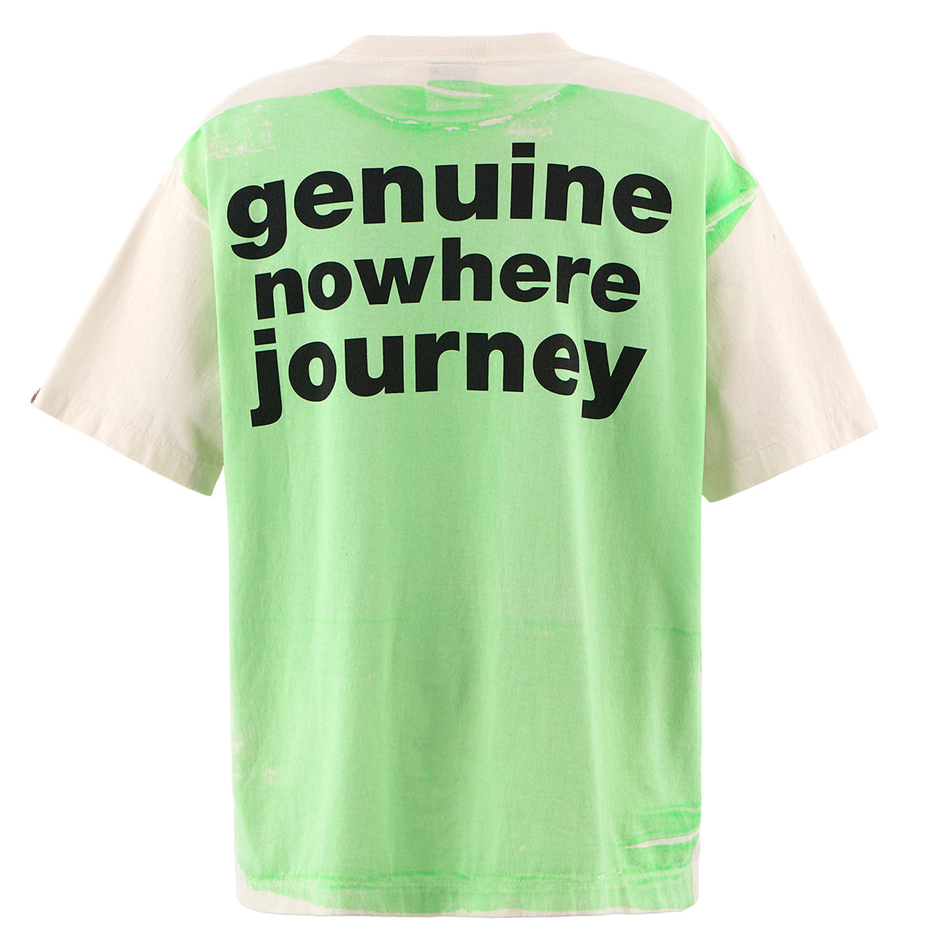 SAINT Mxxxxxx x A BATHING APE® BAPE_SS TEE/HANDPRINT / WHT+GRN