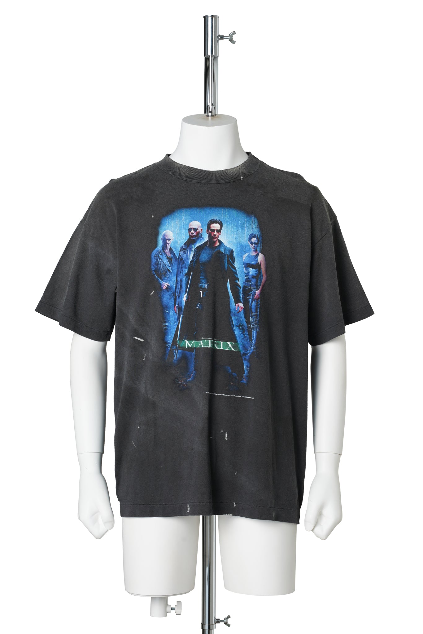 SAINT Mxxxxxx x THE MATRIX MTRX_SS TEE/THE MATRIX GREEN LOGO / BLACK