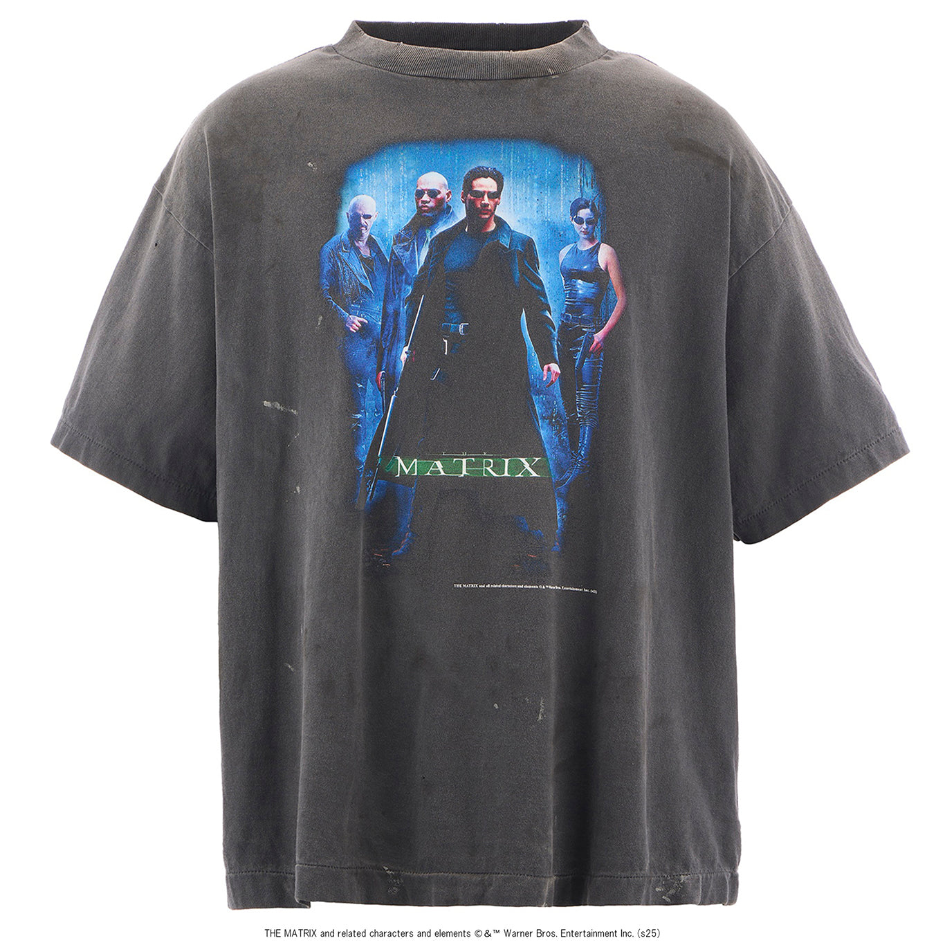 SAINT Mxxxxxx x THE MATRIX MTRX_SS TEE/THE MATRIX GREEN LOGO / BLACK