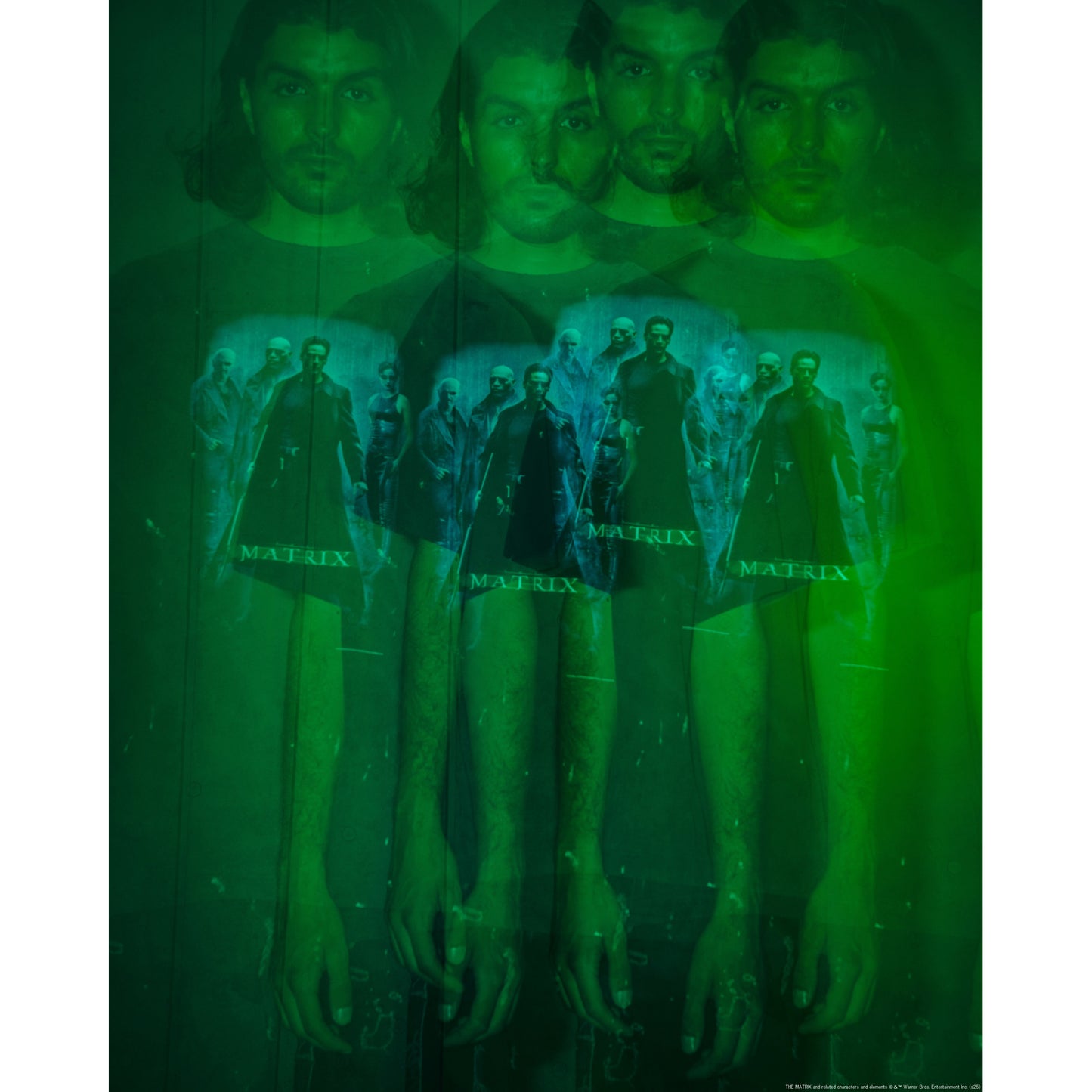 SAINT Mxxxxxx x THE MATRIX MTRX_SS TEE/THE MATRIX GREEN LOGO / BLACK