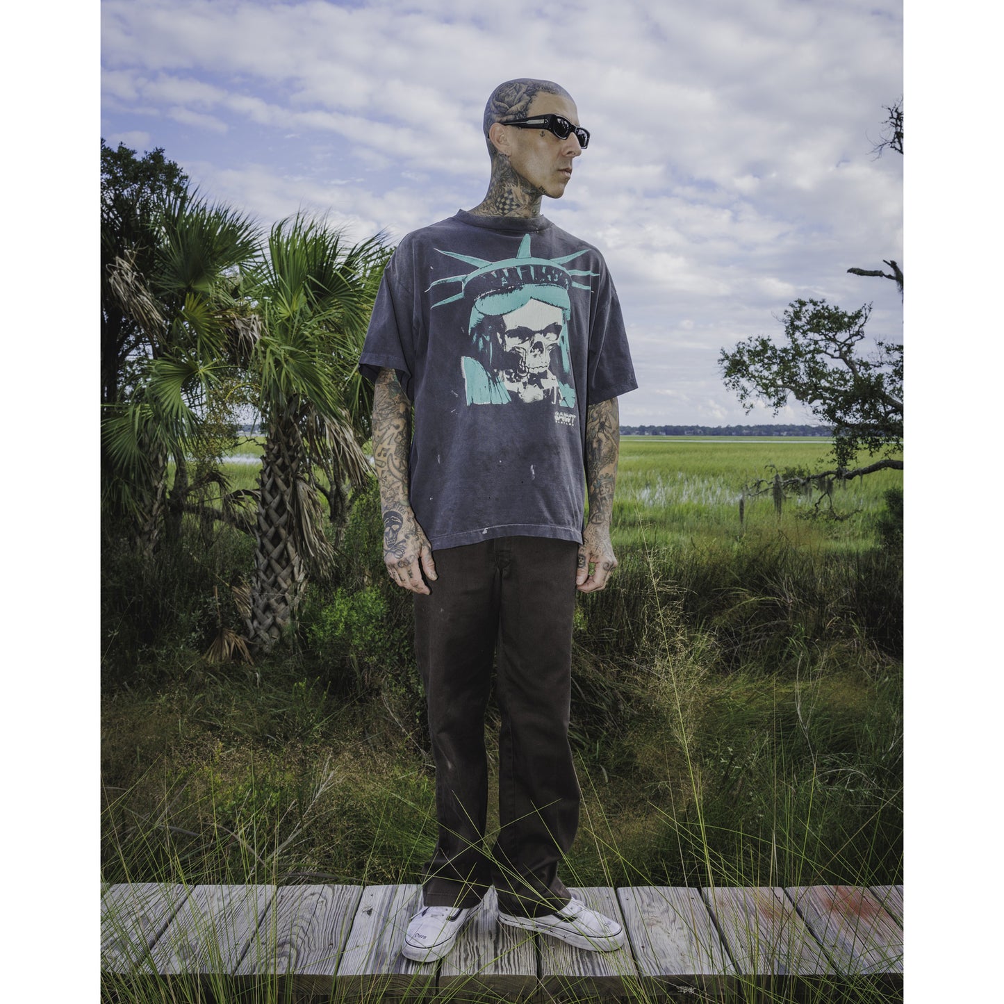 SAINT Mxxxxxx x BABYLON BBLN_SS TEE / SAINT BABYLON / BLACK