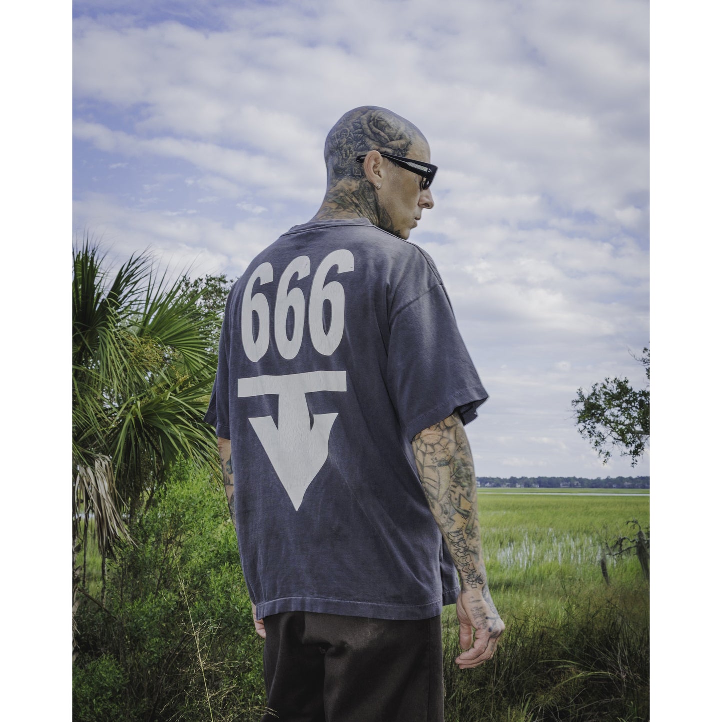 SAINT Mxxxxxx x BABYLON BBLN_SS TEE / SAINT BABYLON / BLACK