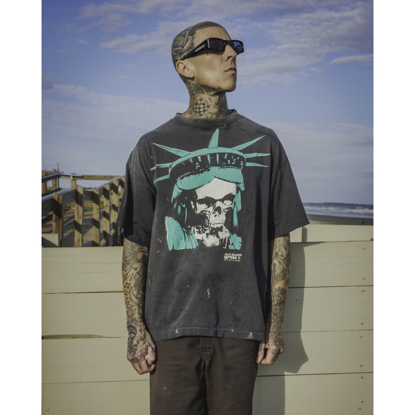 SAINT Mxxxxxx x BABYLON BBLN_SS TEE / SAINT BABYLON / BLACK