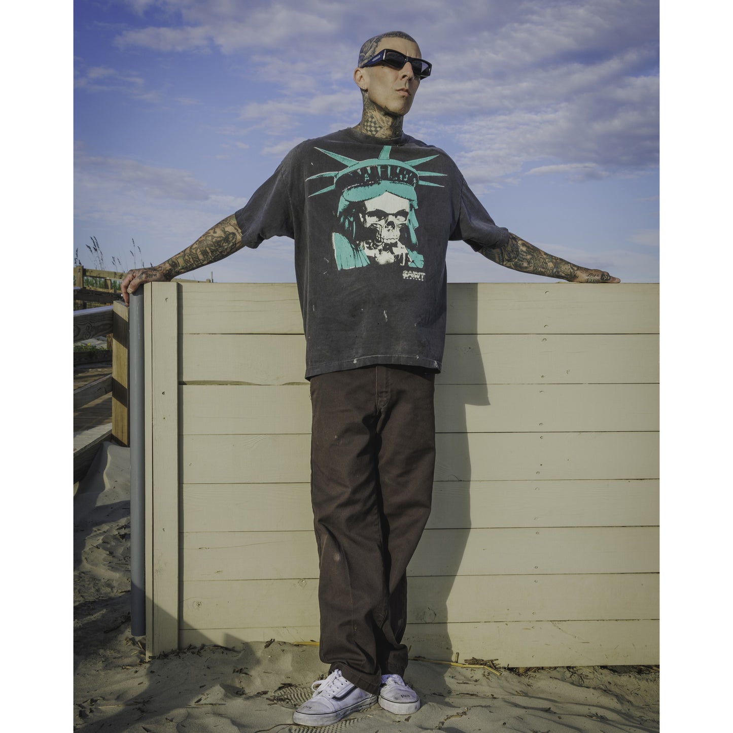 SAINT Mxxxxxx x BABYLON BBLN_SS TEE / SAINT BABYLON / BLACK