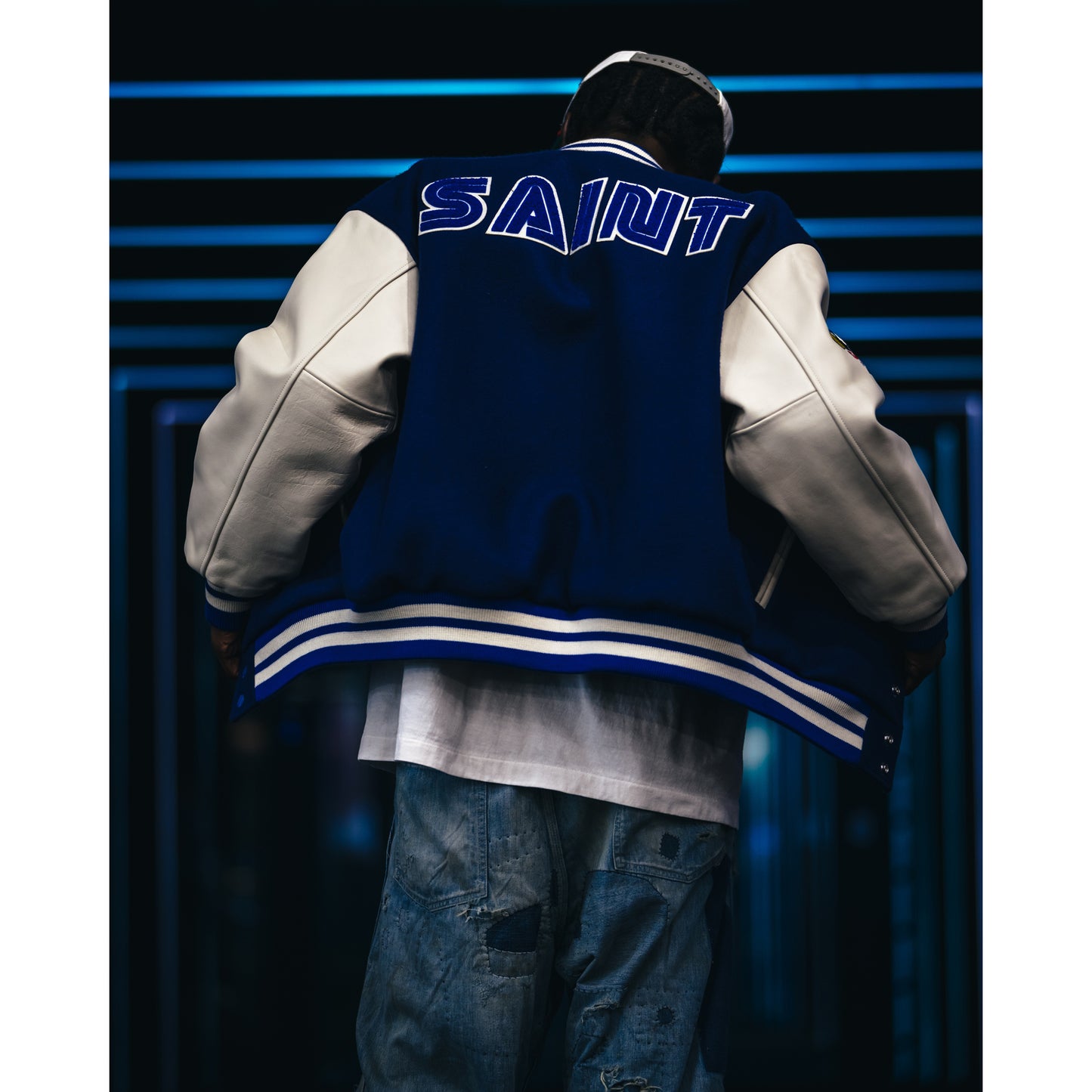 SAINT Mxxxxxx × SEGA SG_VARSITY JKT/SAINT SEGA / BLUE