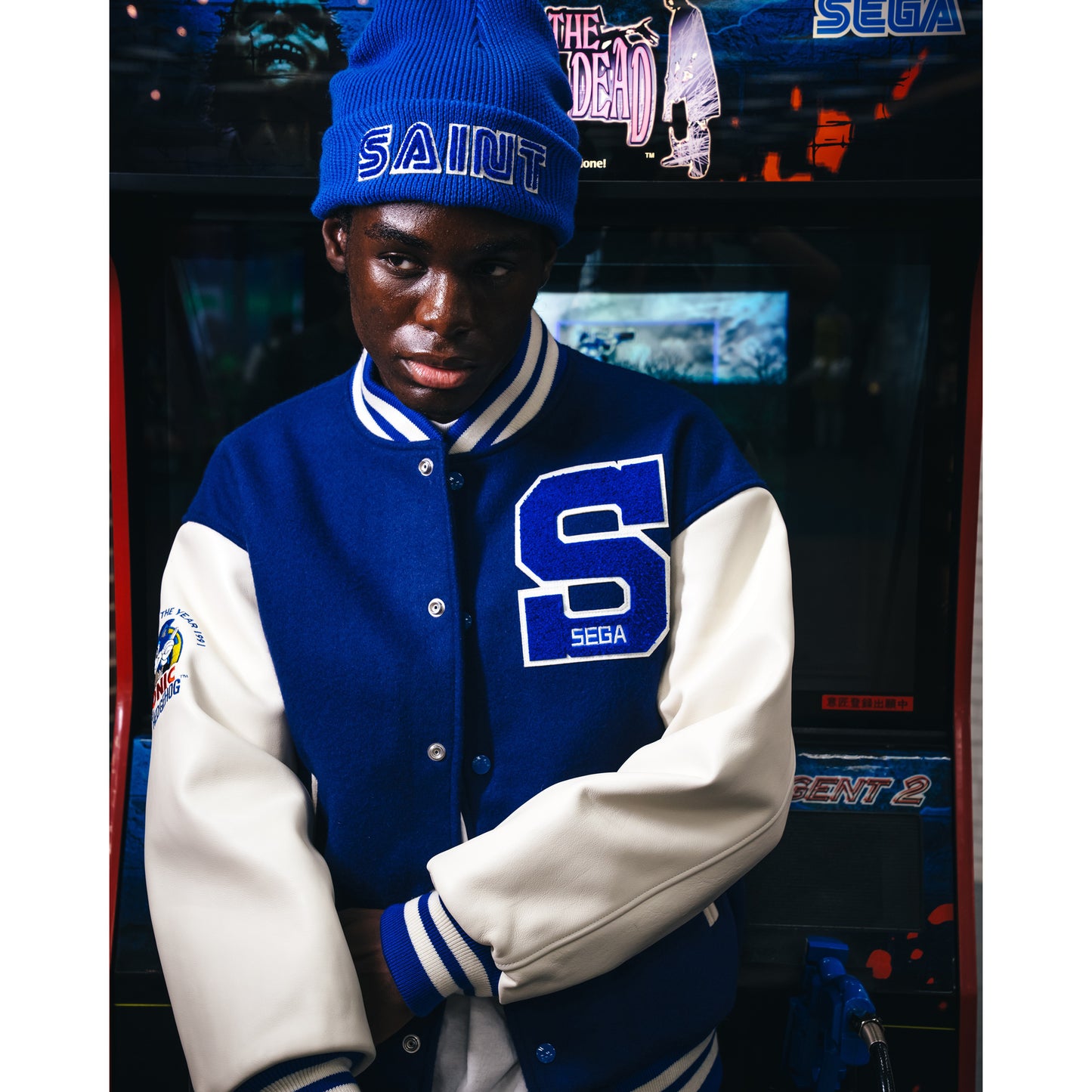 SAINT Mxxxxxx x SEGA SG_KNIT CAP/SAINT SEGA / BLUE