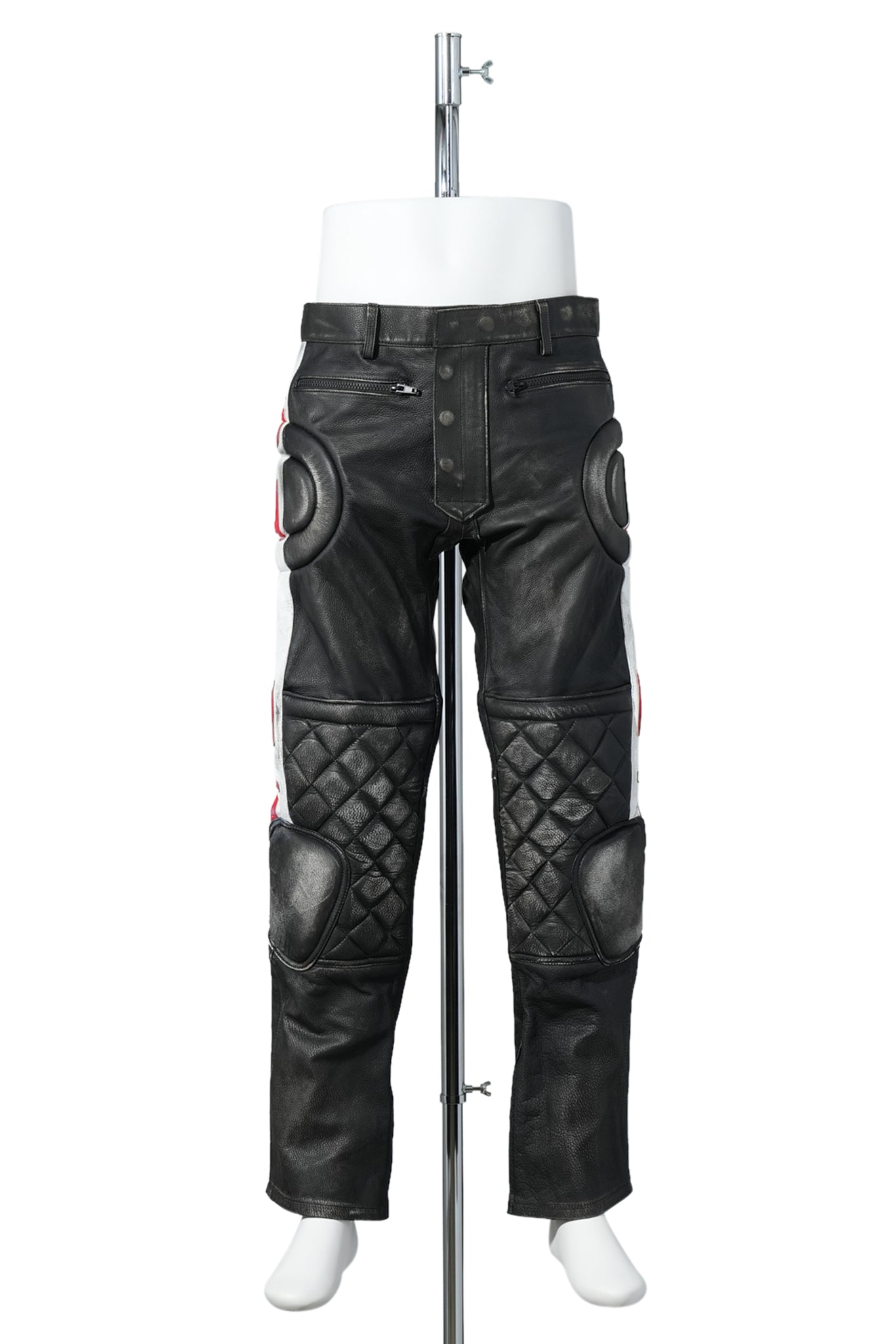 LEATHER PANTS / RACER / BLACK