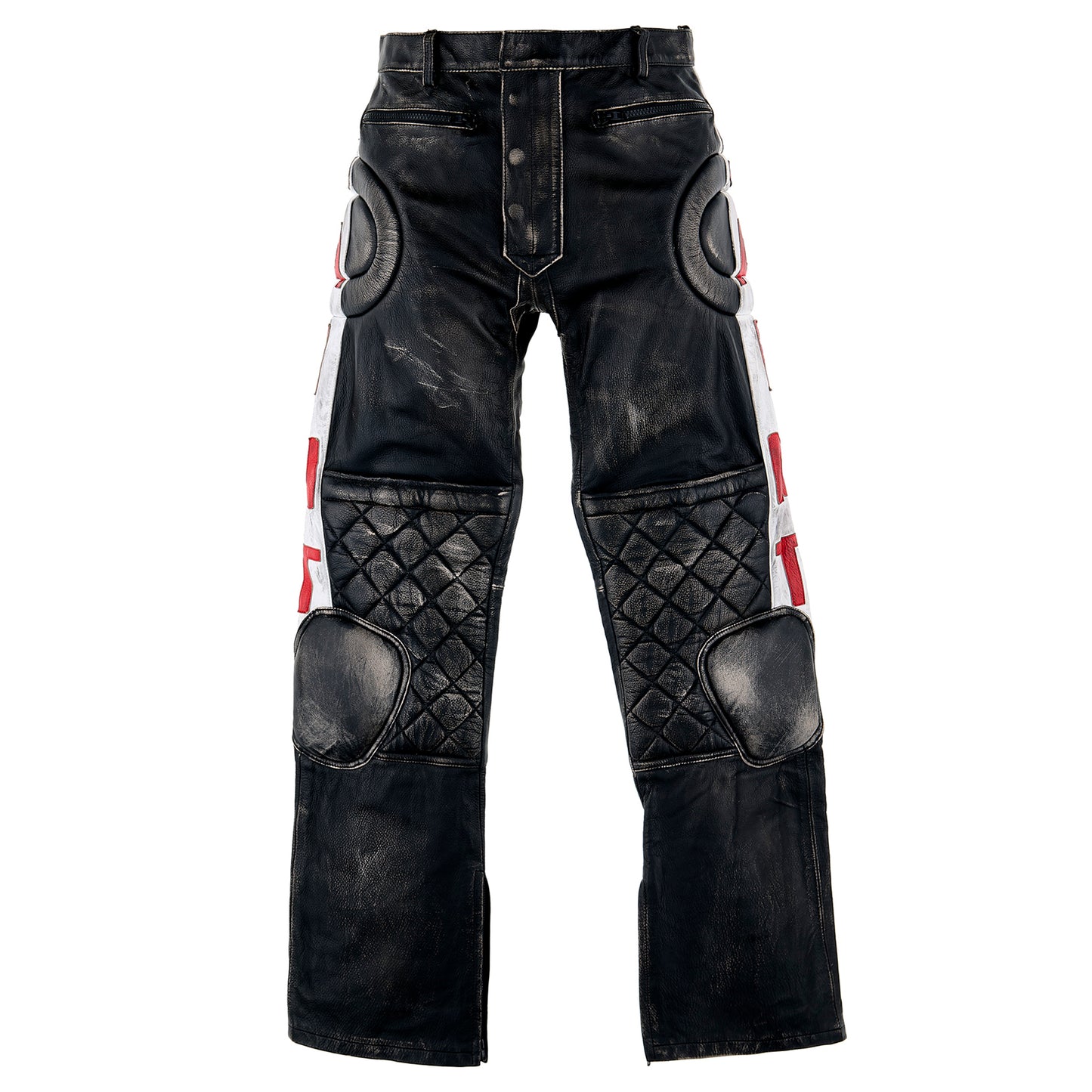 LEATHER PANTS / RACER / BLACK